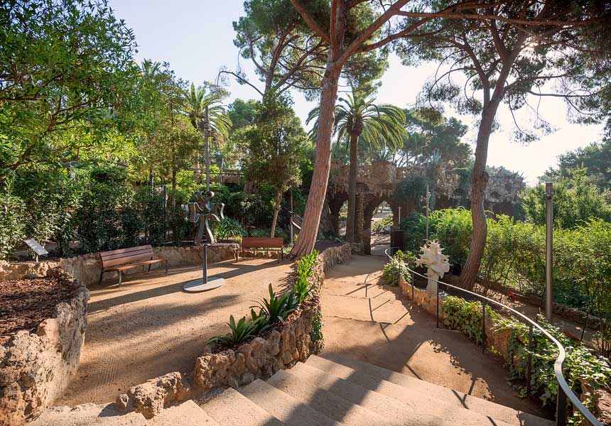 Vista parcial del jardín