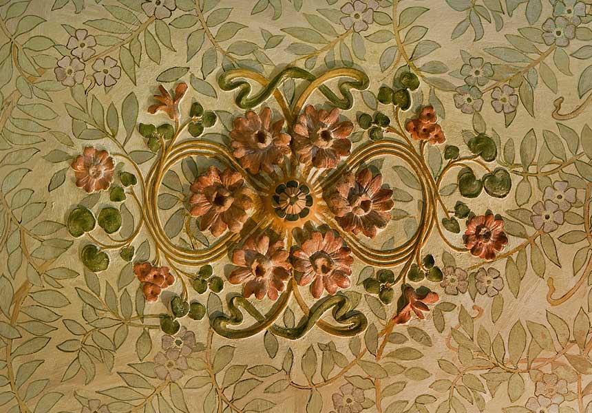 Detalle de uno de los techos de la primera planta